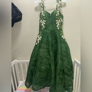 JessaKae Green Floral Midi Dress Lily Petal